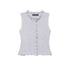 Women Clothing Summer Laminated Decoration Soft round Neck Sleeveless Knitwear by Ragazza
