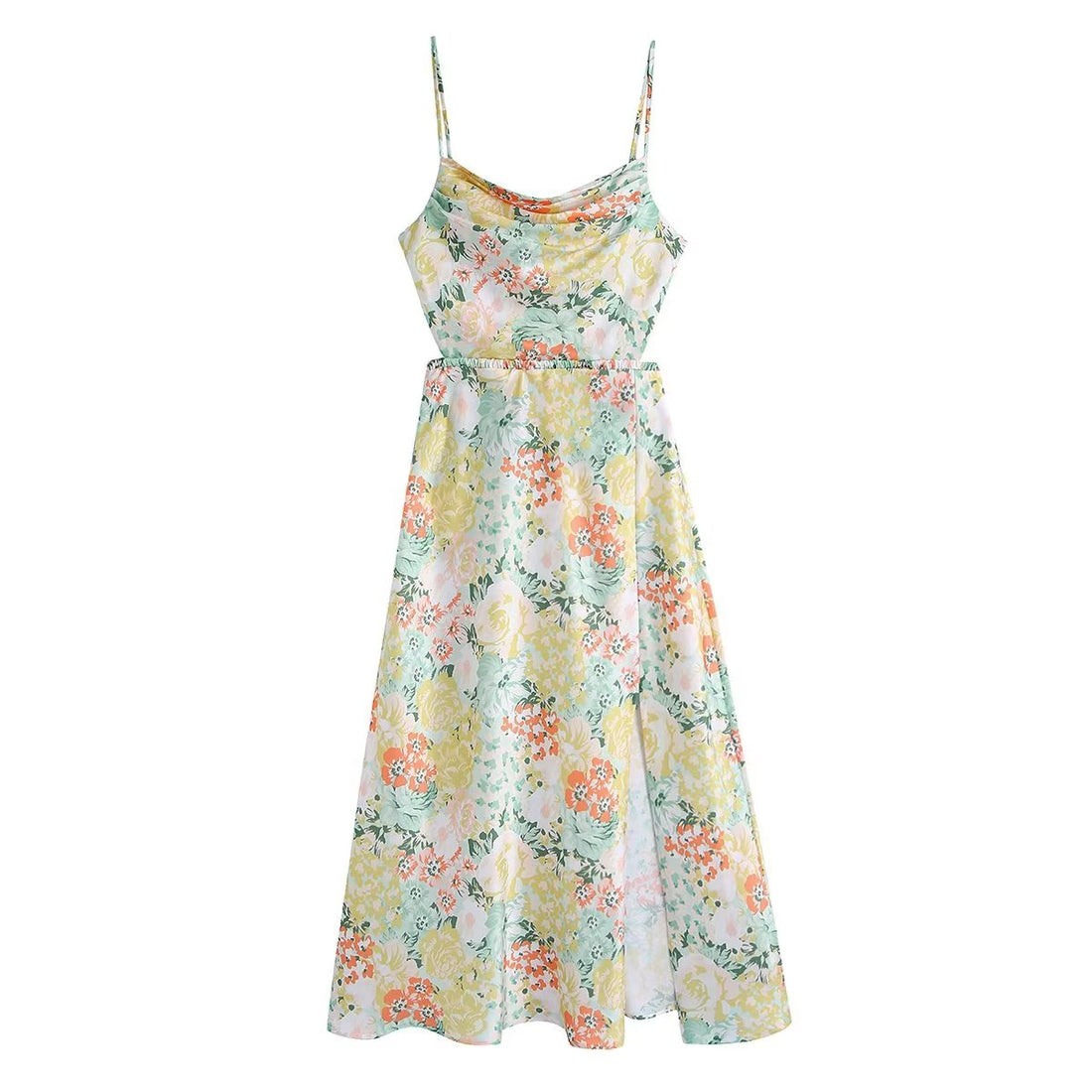 Women Clothing Printed Vacation Maxi Dress Sexy French Backless Strap Dress by Ragazza