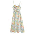 Women Clothing Printed Vacation Maxi Dress Sexy French Backless Strap Dress by Ragazza