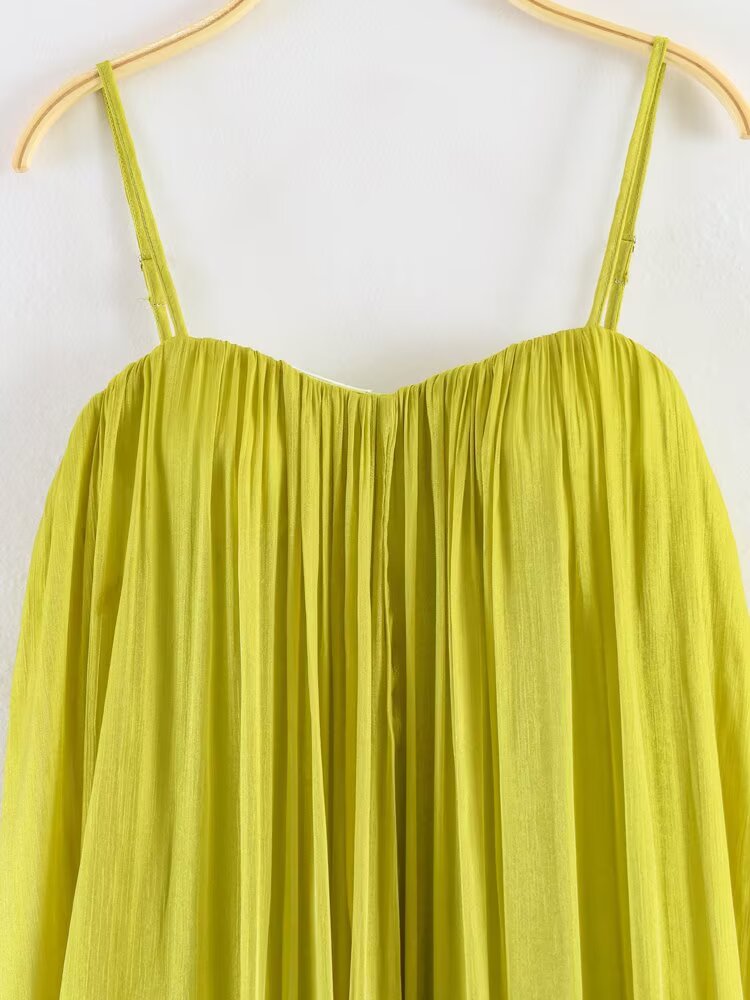 Summer Sexy Elegant Pleated Backless Strap Maxi Dress Party Dress by Ragazza