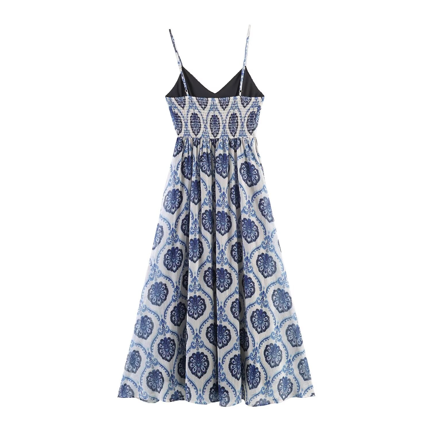 Women Clothing Summer French Vacation Loose Strap Dress by Ragazza