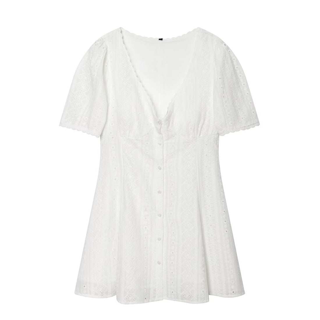 Women Clothing Fashionable Hollow Out Cutout Embroidered Short Dress by Ragazza