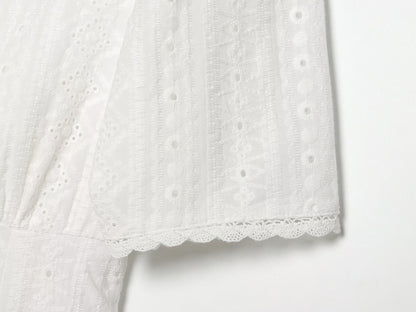Women Clothing Fashionable Hollow Out Cutout Embroidered Short Dress by Ragazza