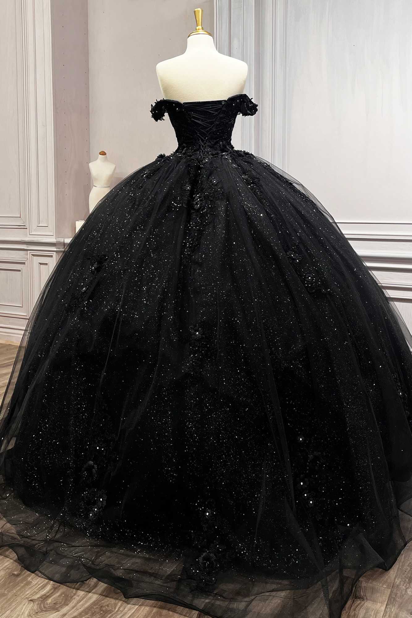 Ladivine 15702 Floral Off the Shoulder Floral Quince Ball Gown by DiscountDressShop