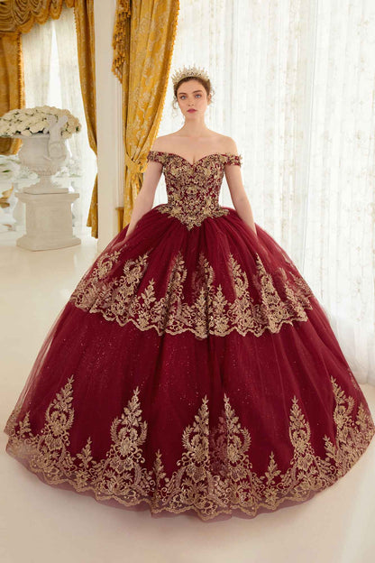 Ladivine 15705 Princess A-Line Off the Shoulder Ball Quinceanera Dress by DiscountDressShop