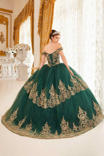Ladivine 15705 Princess A-Line Off the Shoulder Ball Quinceanera Dress by DiscountDressShop