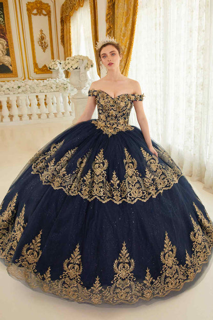 Ladivine 15705 Princess A-Line Off the Shoulder Ball Quinceanera Dress by DiscountDressShop