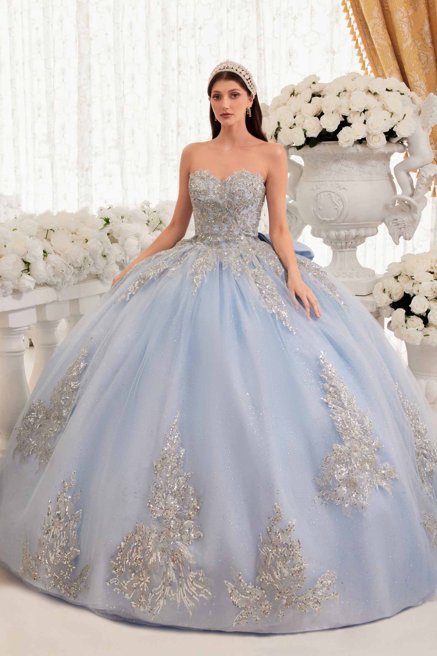 Ladivine 15715 Strapless Quinceanera Poofy A-Line Sweet 16 Gown by DiscountDressShop