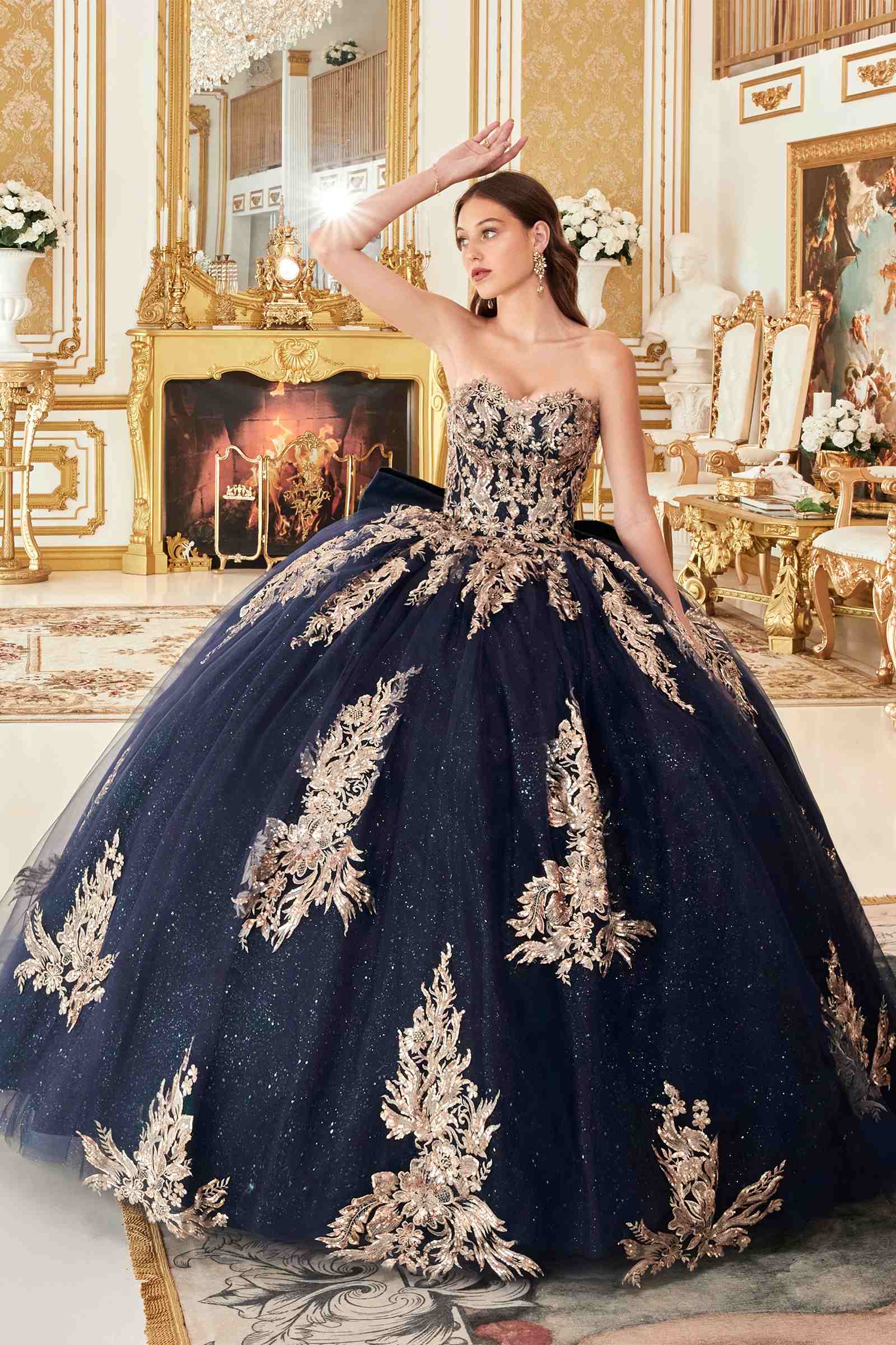 Ladivine 15715 Strapless Quinceanera Poofy A-Line Sweet 16 Gown by DiscountDressShop
