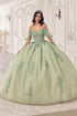 Ladivine 15725 Off Shoulder Half Sleeve Poofy Quinceanera Gown by DiscountDressShop