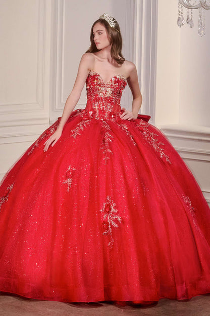 Ladivine 15726 Strapless Sweetheart Quinceanera Ball Gown by DiscountDressShop