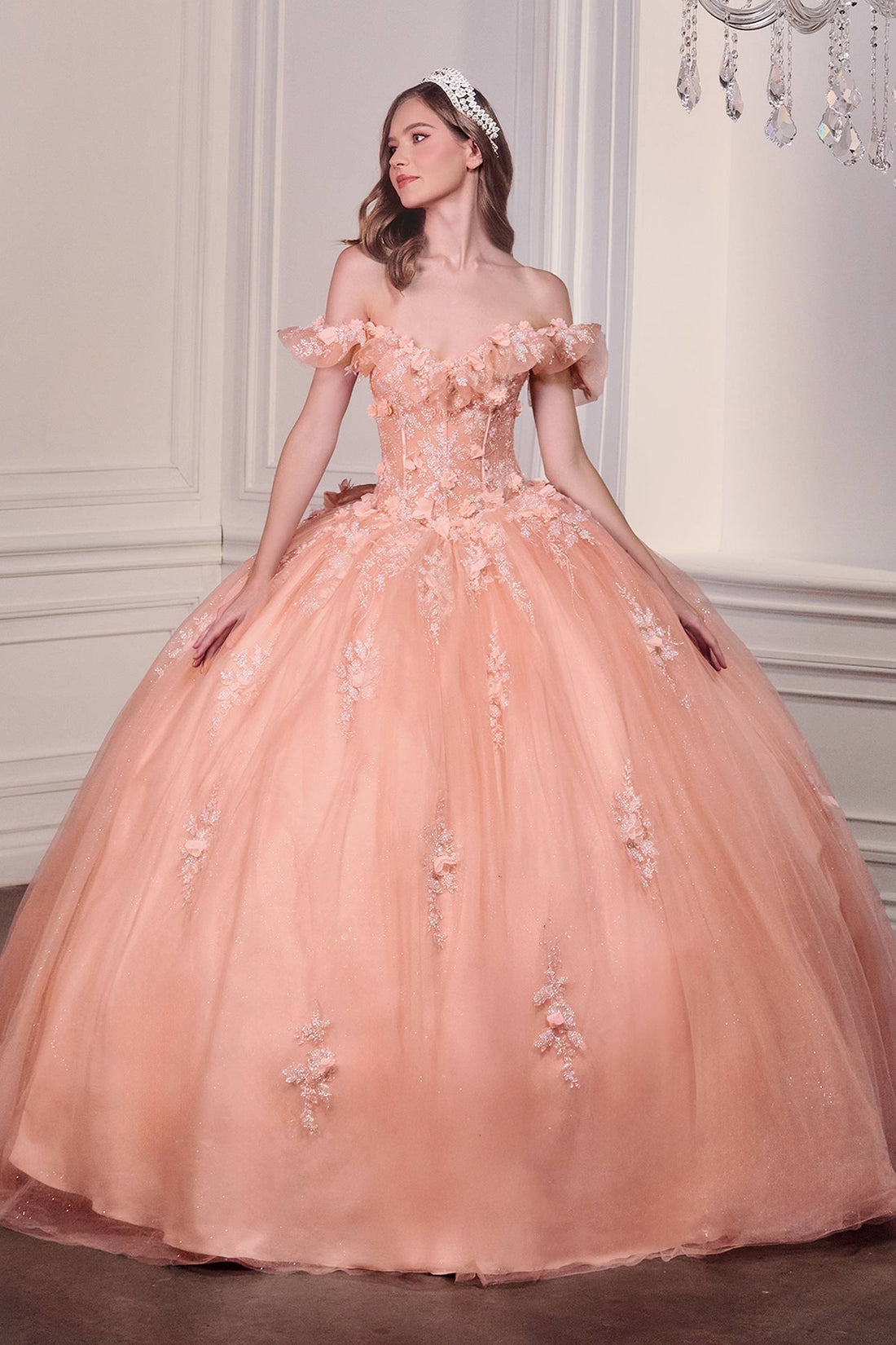 Ladivine 15731 Off the Shoulder Quinceanera A-Line Ball Gown by DiscountDressShop