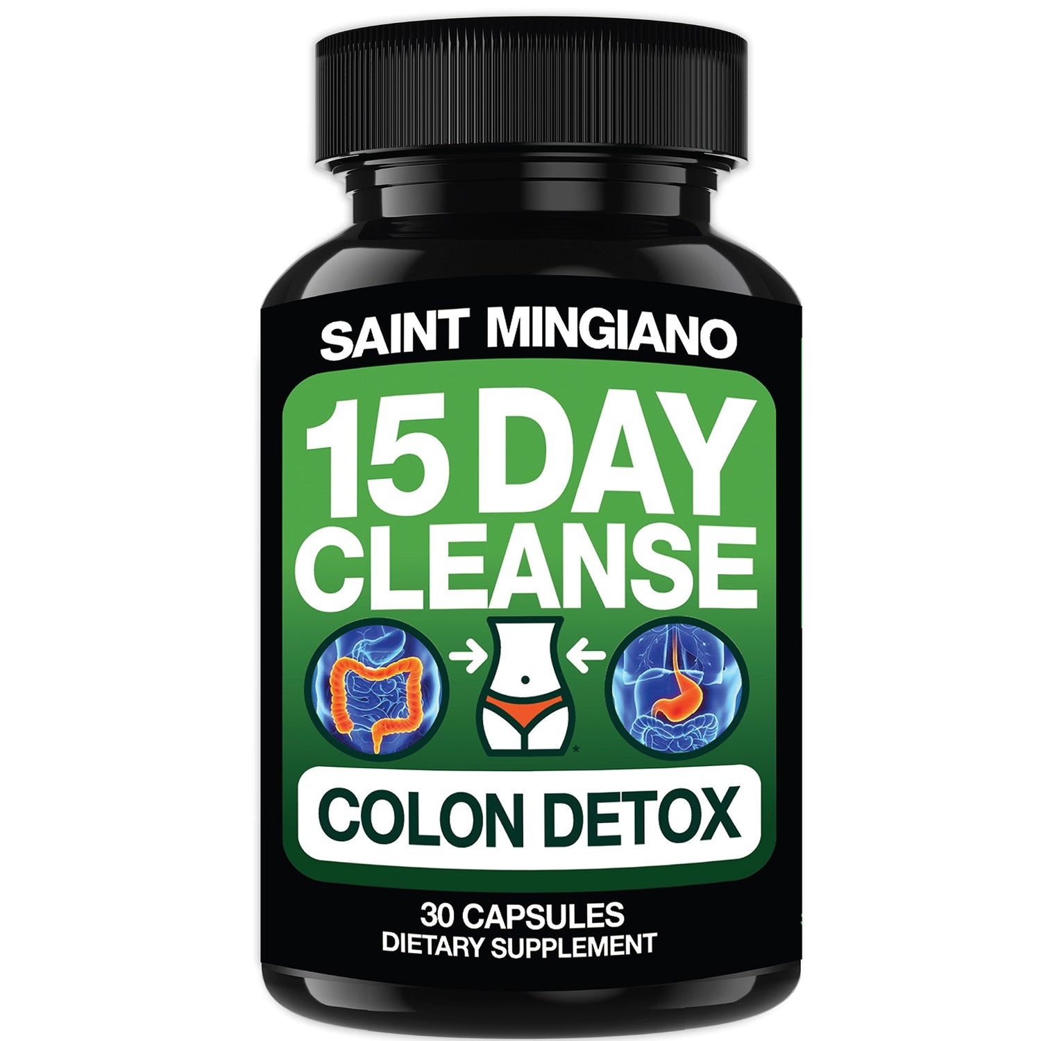15 Day Cleanse | Colon Detox with Natural Laxative for Constipation &amp; Bloating. by Saint Mingiano - Supplements &amp; Wellness Dedicated to Holistic Health
