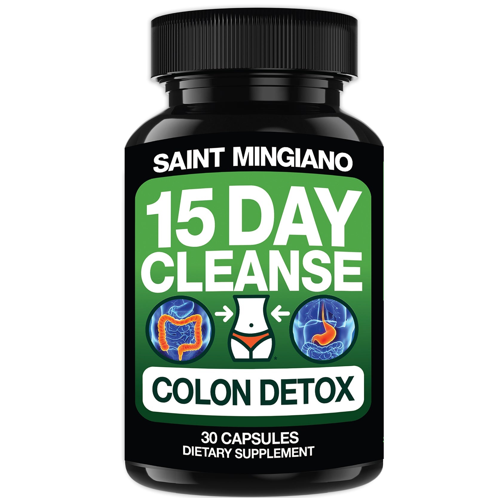 15 Day Cleanse | Colon Detox with Natural Laxative for Constipation &amp; Bloating. by Saint Mingiano - Supplements &amp; Wellness Dedicated to Holistic Health