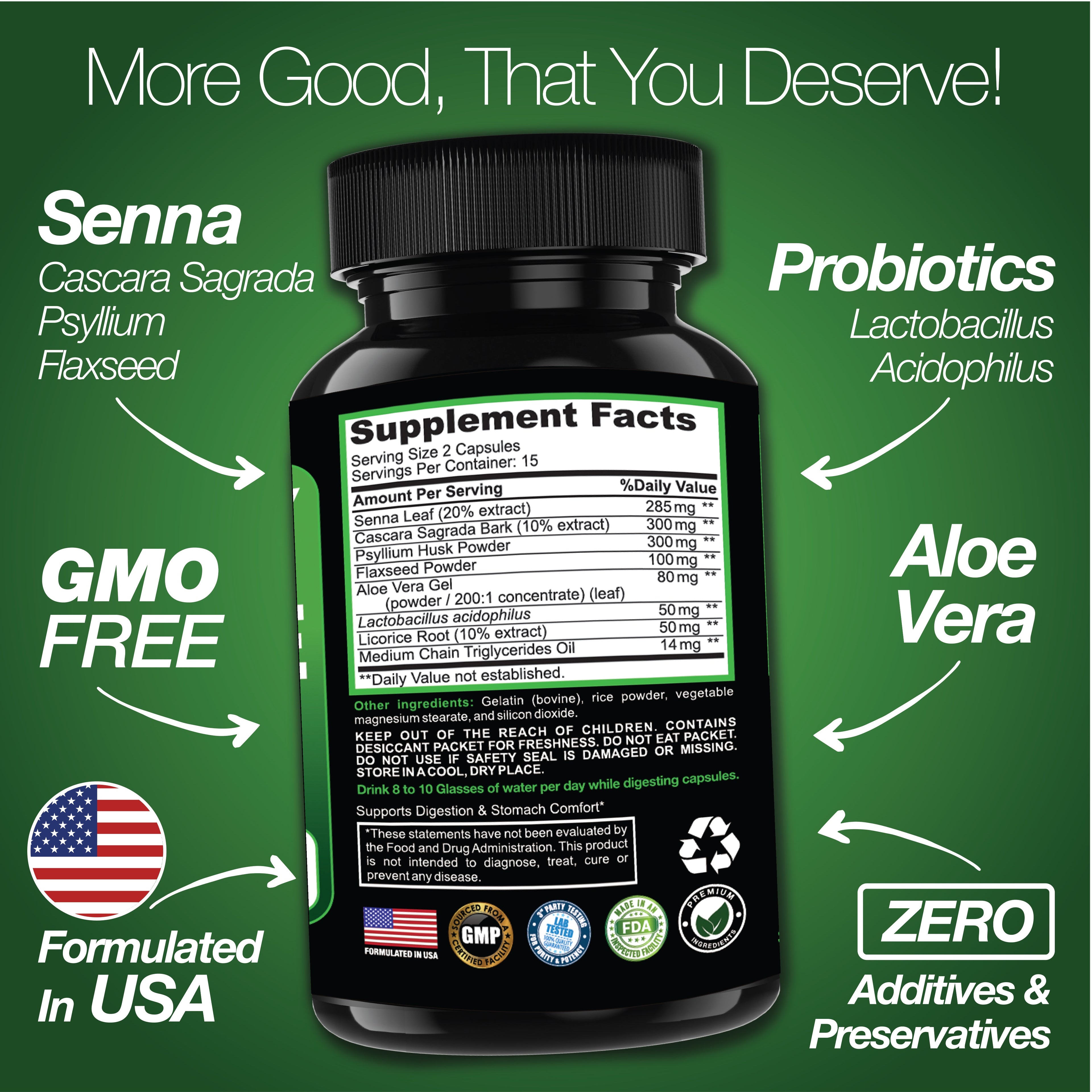 15 Day Cleanse | Colon Detox with Natural Laxative for Constipation &amp; Bloating. by Saint Mingiano - Supplements &amp; Wellness Dedicated to Holistic Health
