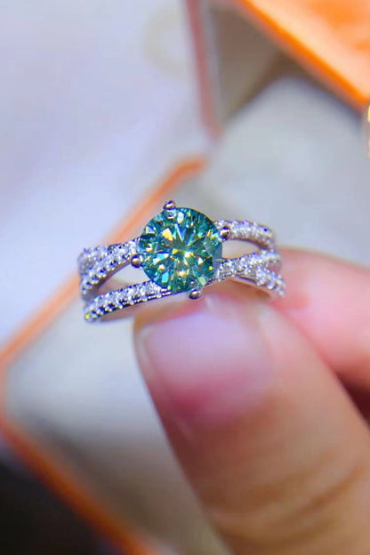 1 Carat Sparkala™ Contrast Platinum Over Pure Sterling Silver Ring by Sparkala