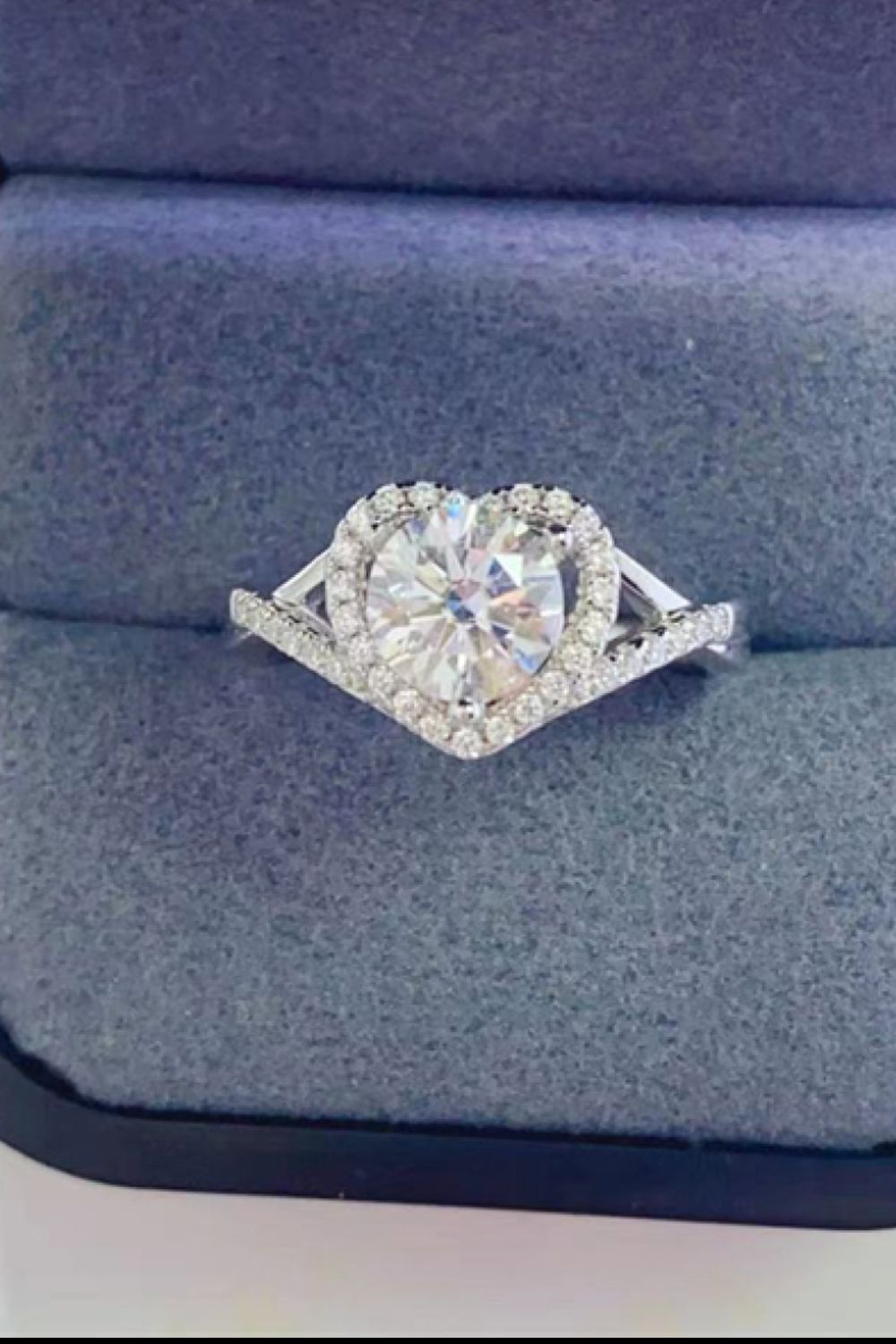 Adored 1 Carat Yellow Green Sparkala™ Platinum Over Pure Sterling Silver Heart Ring by Sparkala
