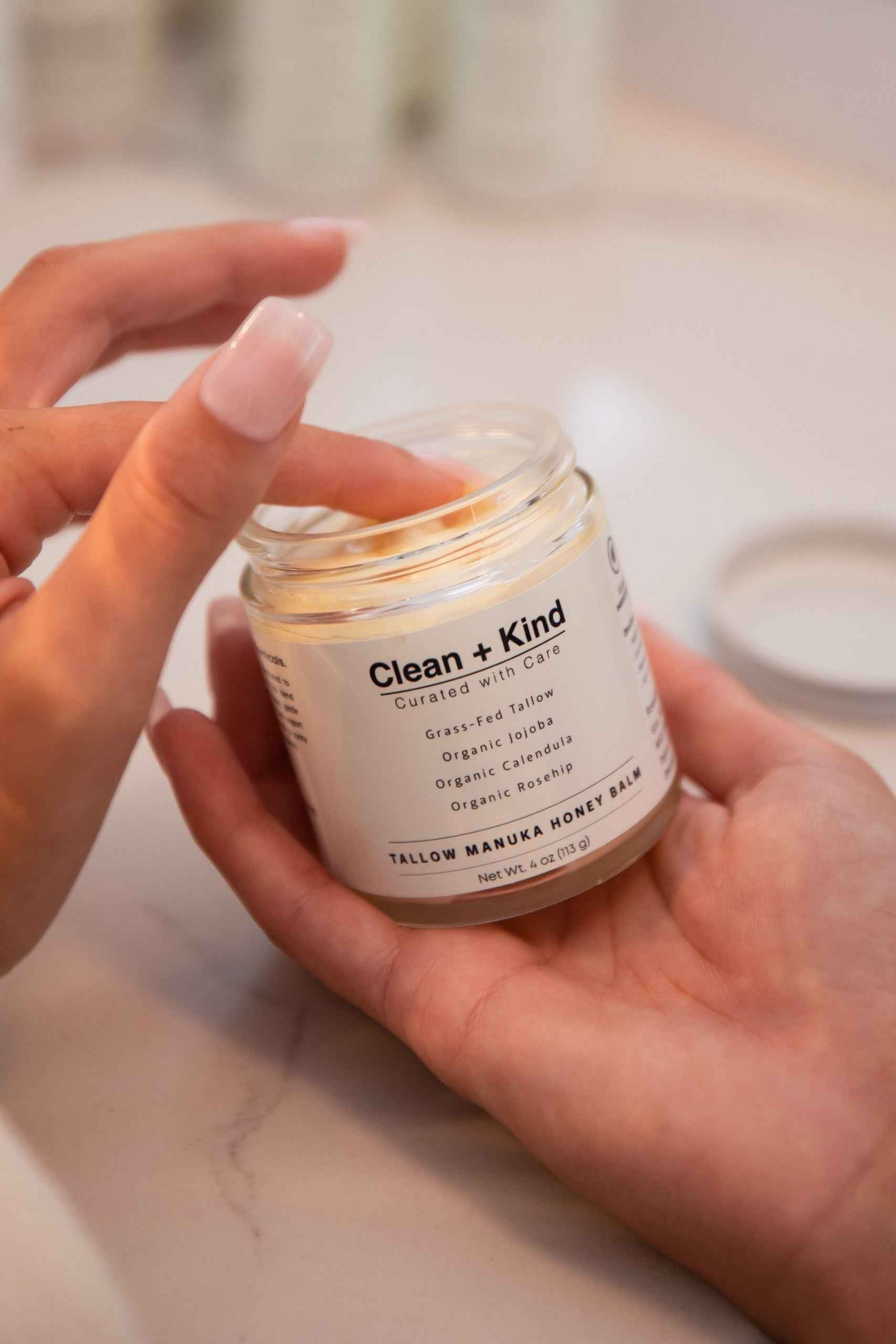 Whipped Tallow Honey Balm by Clean + Kind