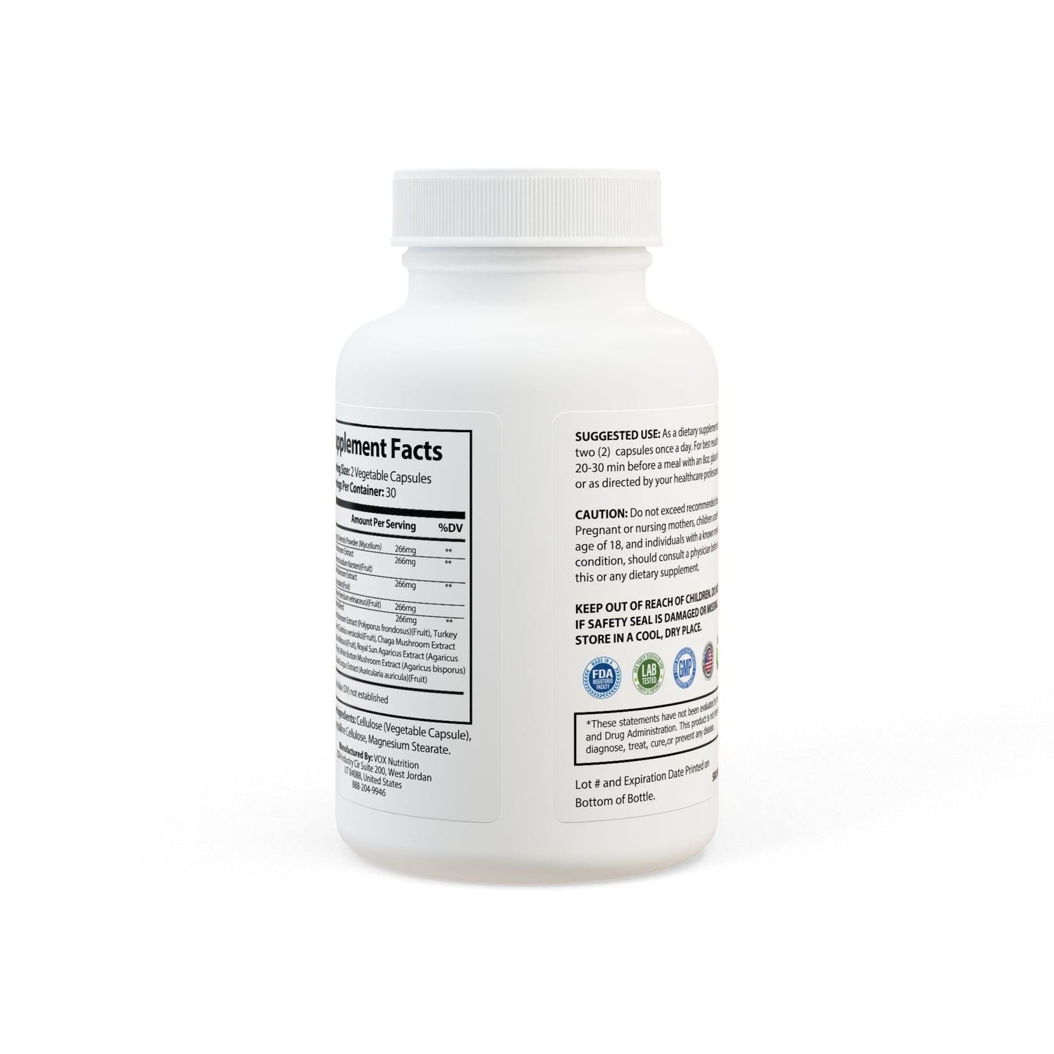 Fungora Mushroom Blend Supplement (60 Capsules) by Spee24, LLC