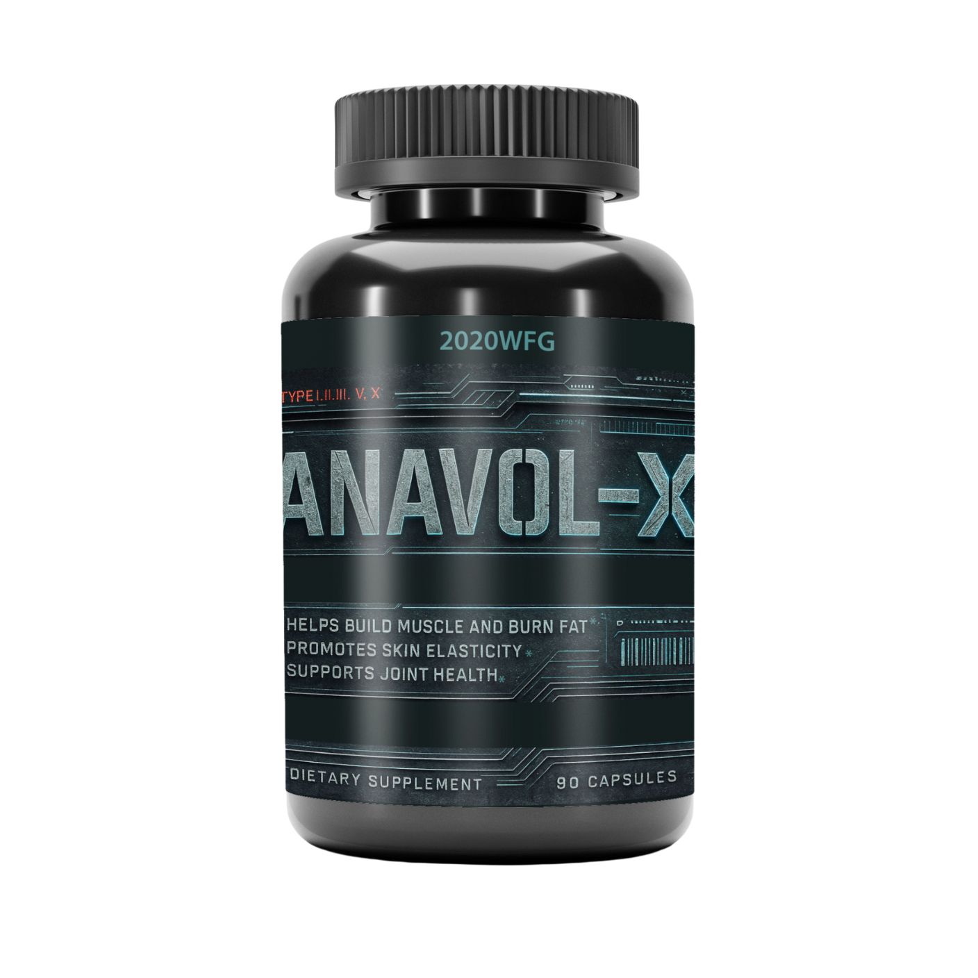 ANAVOL-X | Multi-Collagen Muscle, Fat &amp; Joint Hybrid – 90 Capsules by 2020WFG
