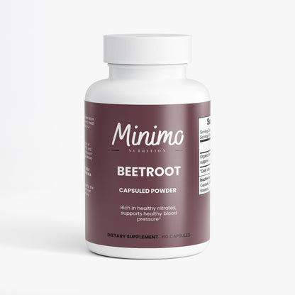 Organic Beetroot Capsuled Powder, 60 ct. by Minimo Nutrition