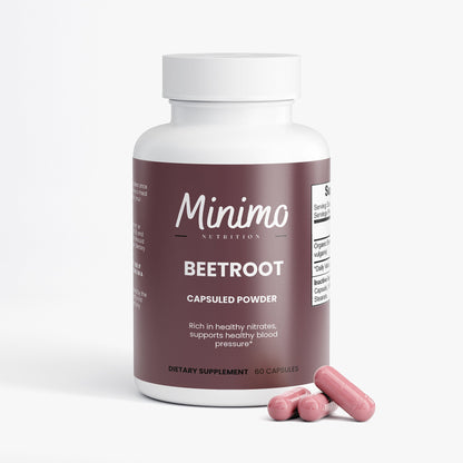Organic Beetroot Capsuled Powder, 60 ct. by Minimo Nutrition