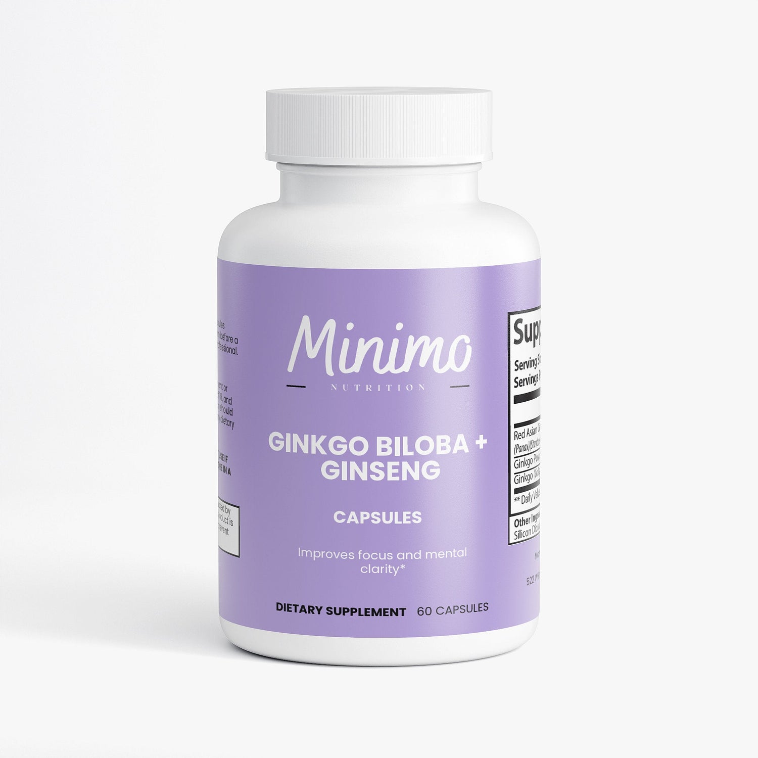 Ginkgo Biloba + Ginseng, 60 ct. by Minimo Nutrition