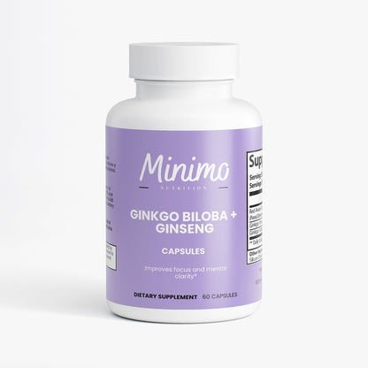 Ginkgo Biloba + Ginseng, 60 ct. by Minimo Nutrition