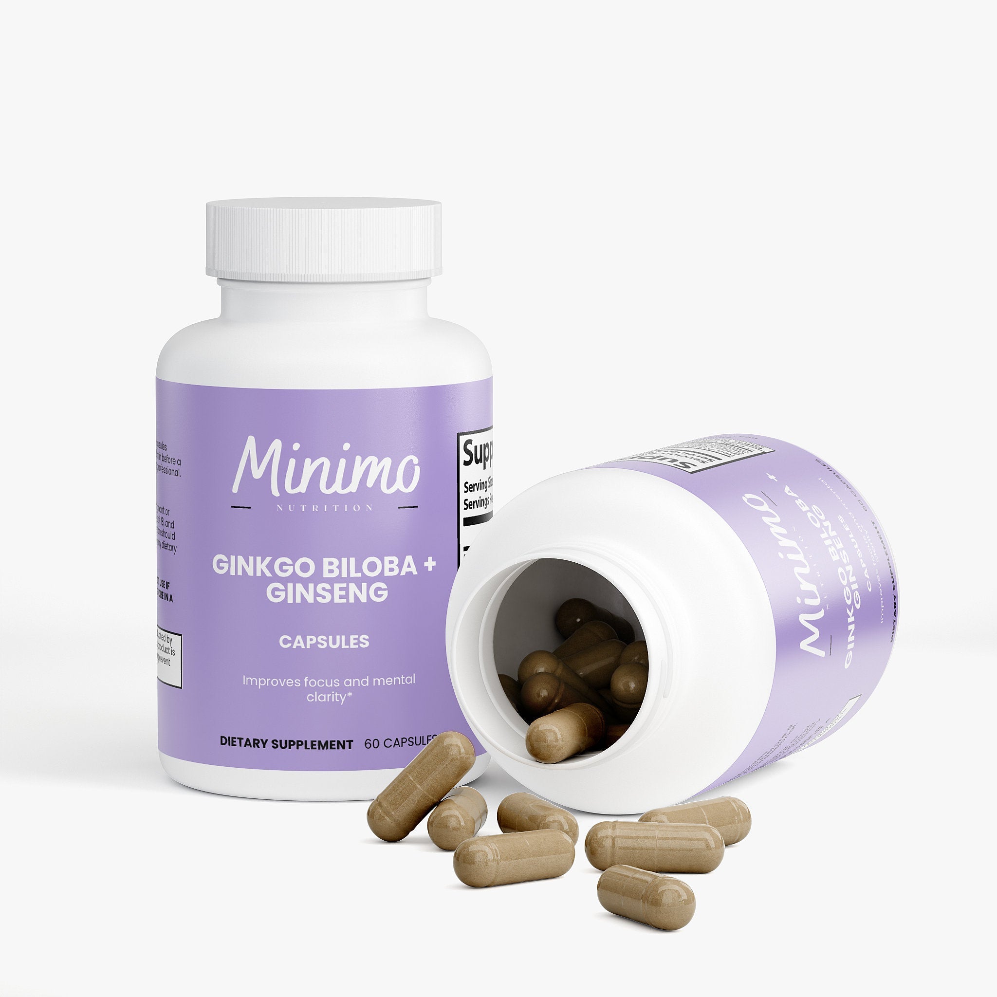 Ginkgo Biloba + Ginseng, 60 ct. by Minimo Nutrition