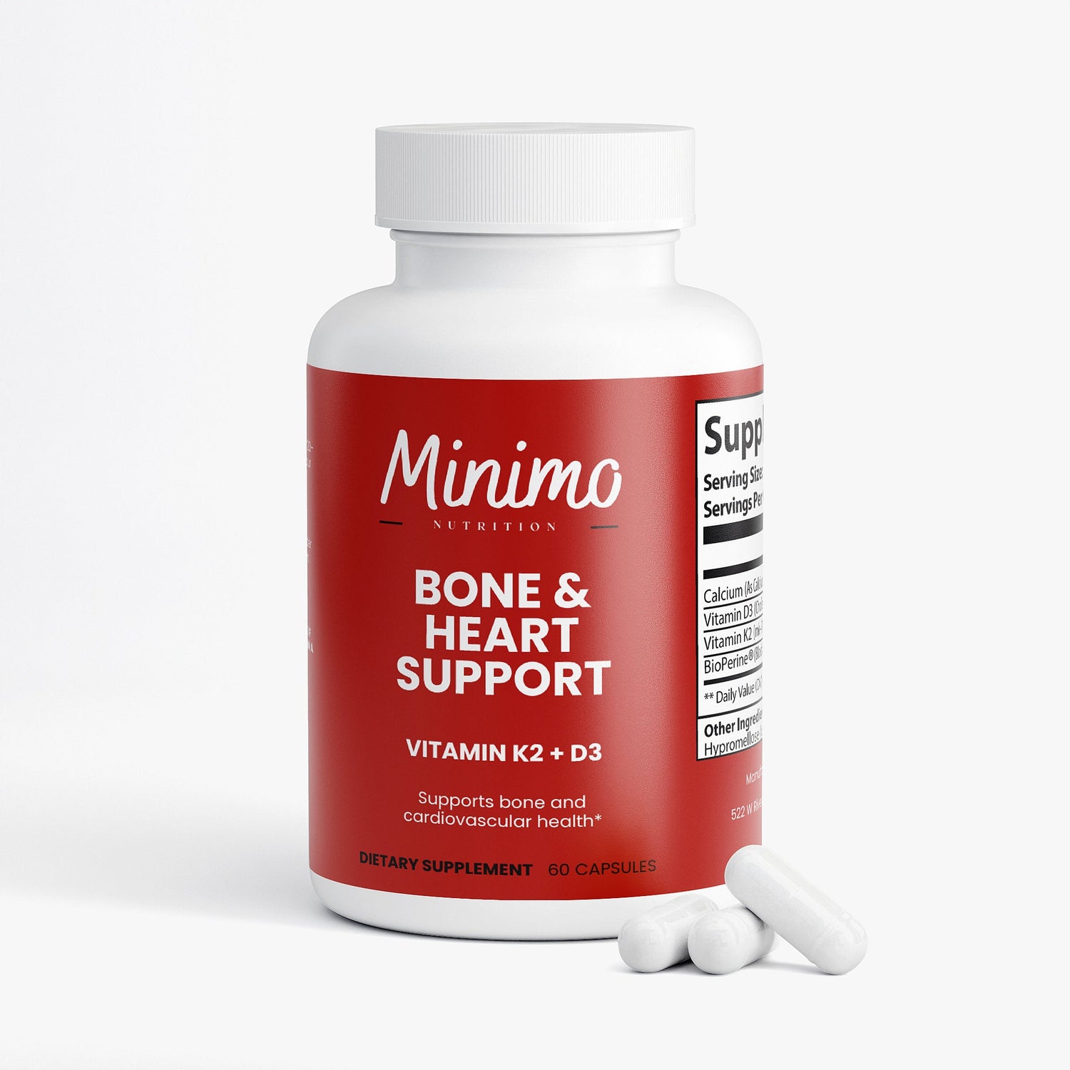 Bone &amp; Heart Support, 60 ct. by Minimo Nutrition