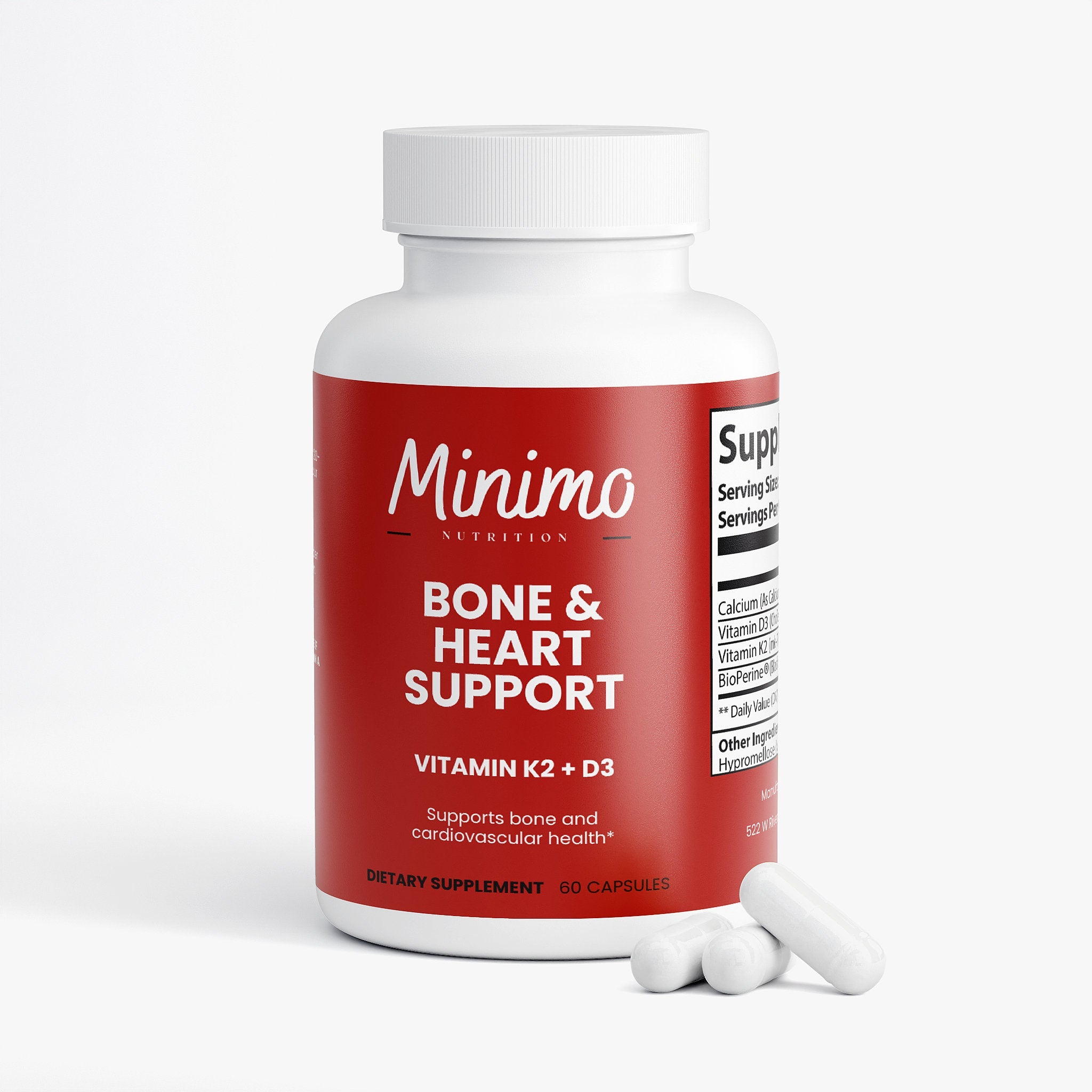 Bone &amp; Heart Support, 60 ct. by Minimo Nutrition