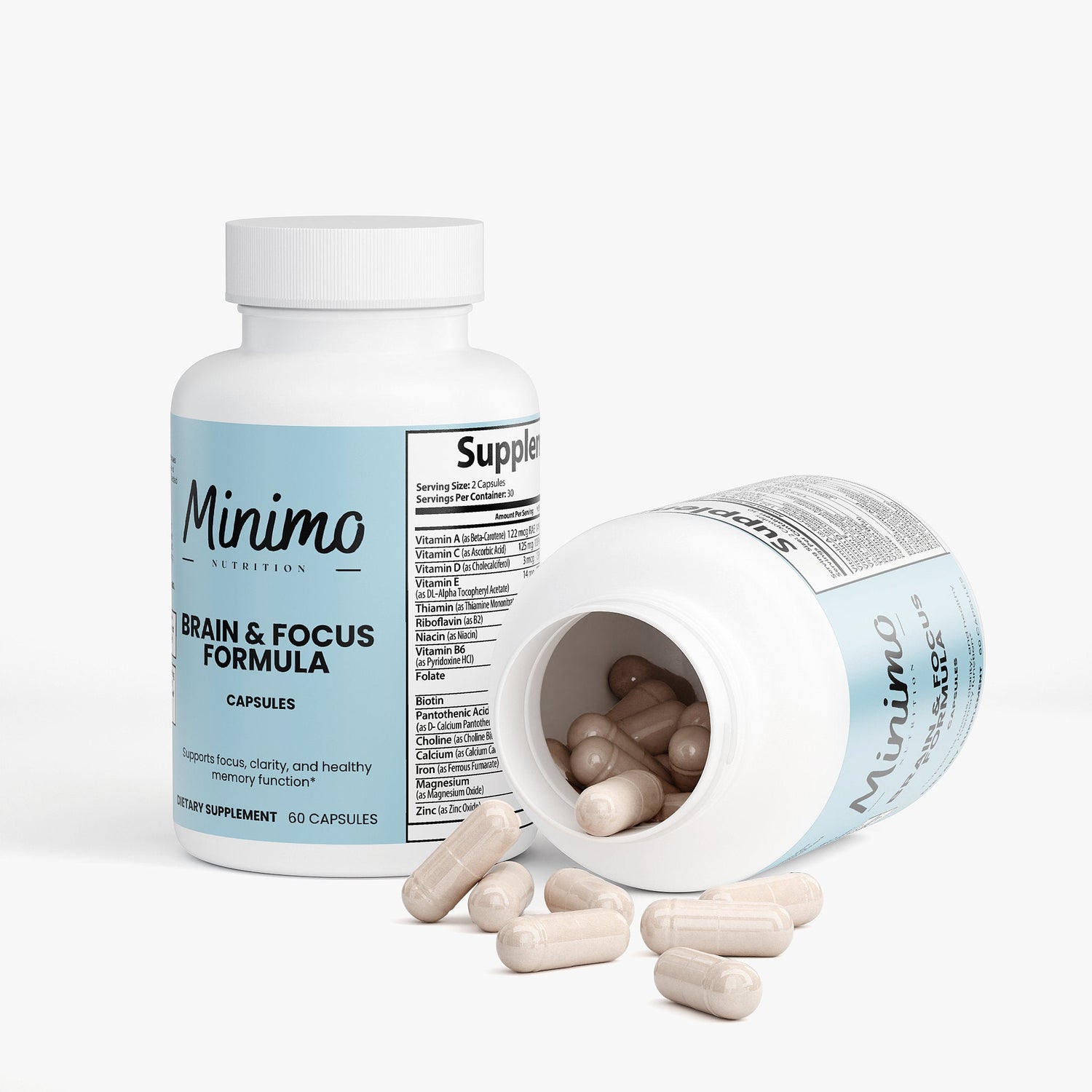 Brain &amp; Focus Formula, 60 ct. by Minimo Nutrition