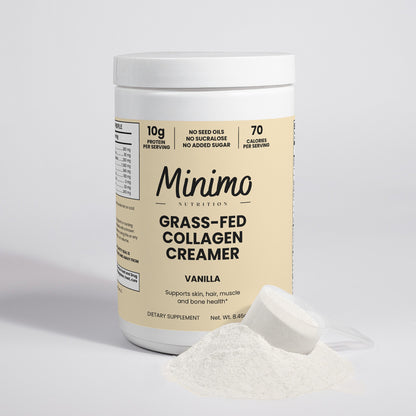 Grass-Fed Collagen Creamer (Vanilla), 8.5 oz by Minimo Nutrition