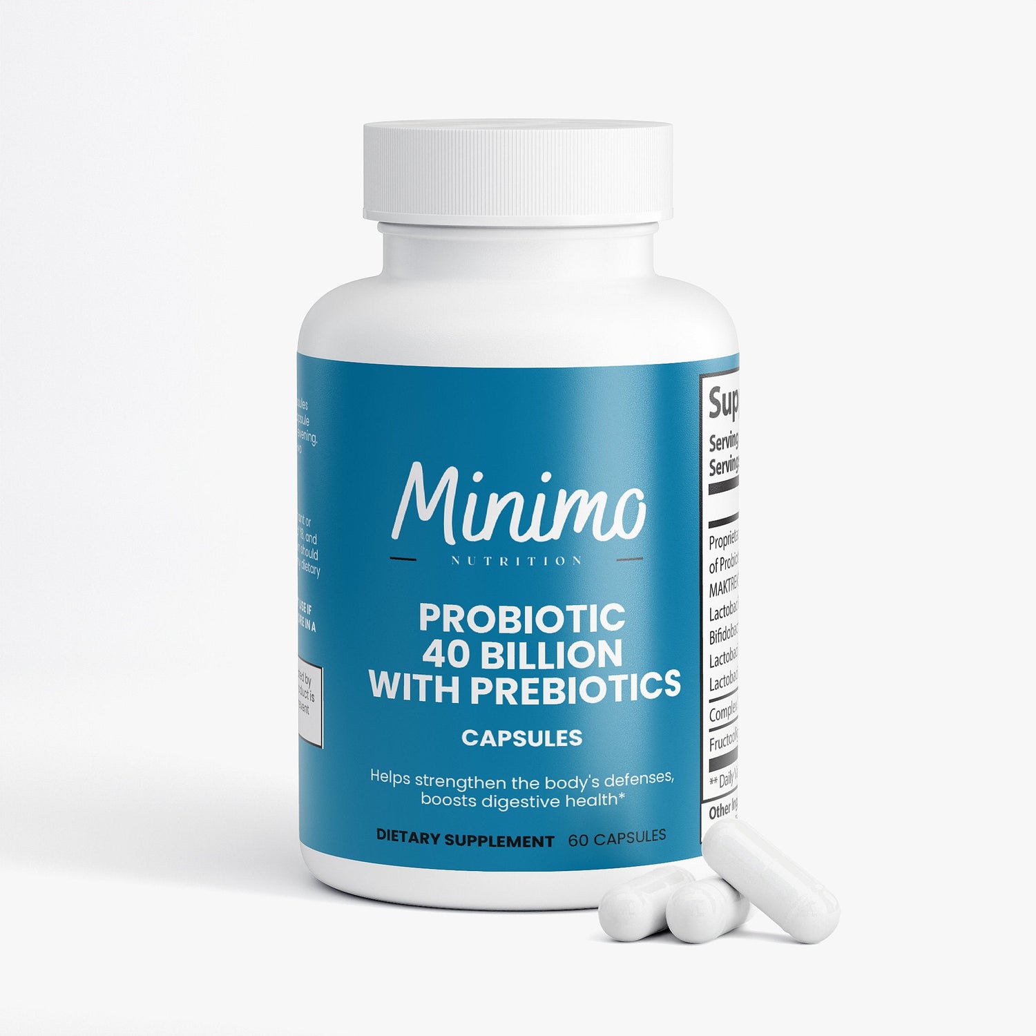 Probiotic 40 Billion with Prebiotics, 60 ct. by Minimo Nutrition