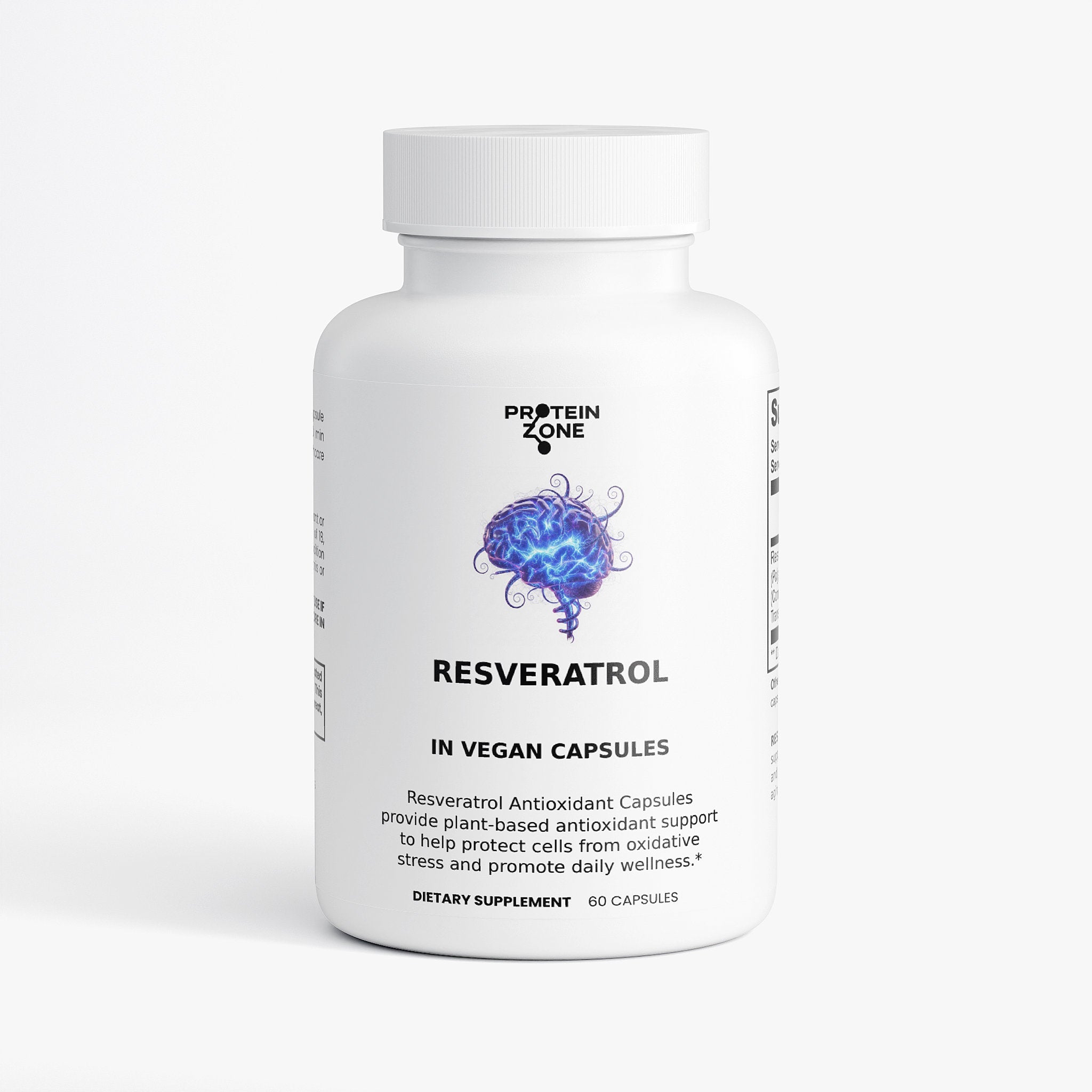 Resveratrol 600mg - Cellular Health &amp; Antioxidant Capsules by Protein Zone