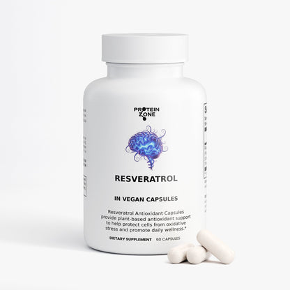 Resveratrol 600mg - Cellular Health &amp; Antioxidant Capsules by Protein Zone