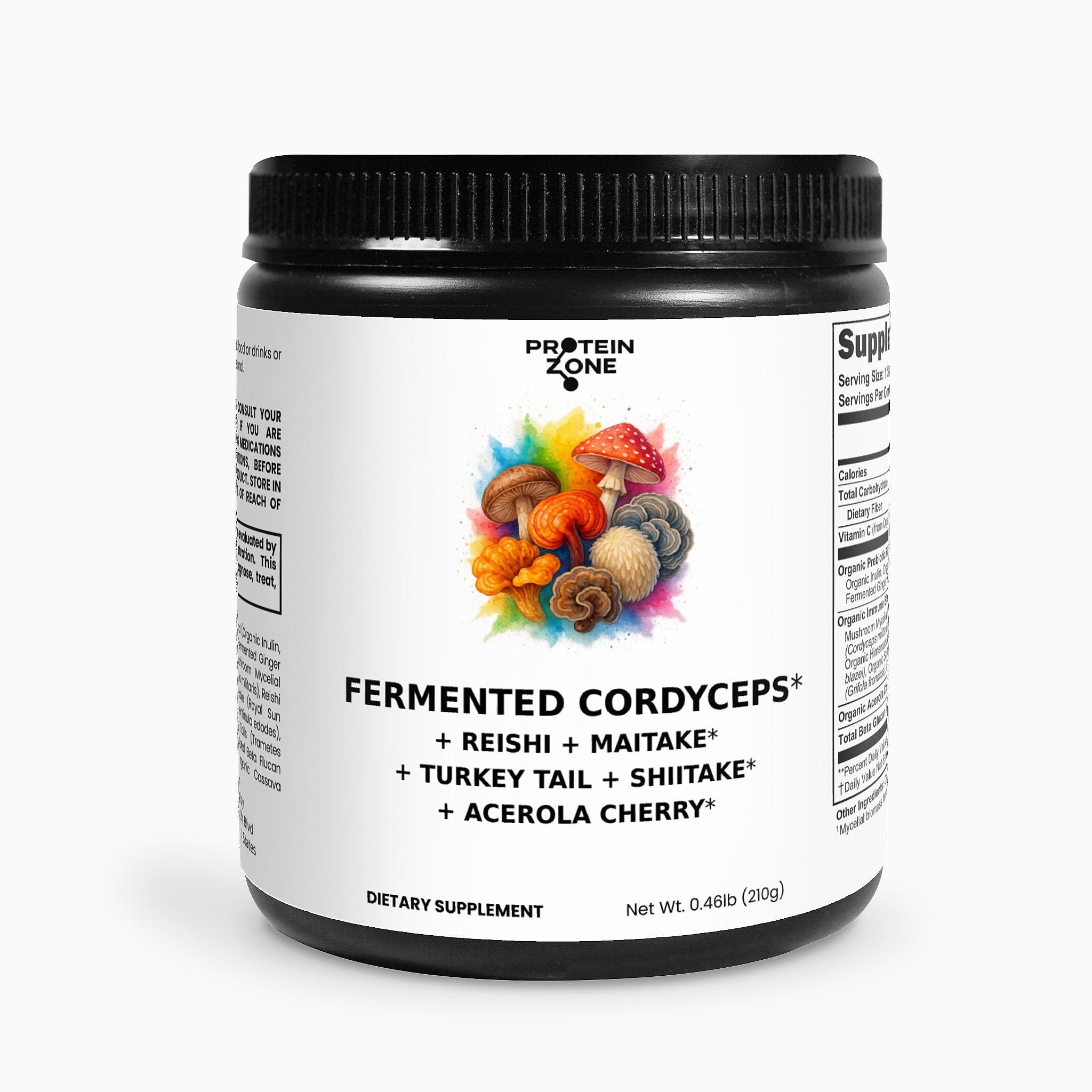 Fermented Mushroom Complex | Organic 7-Mushroom Immunity Blend by Protein Zone