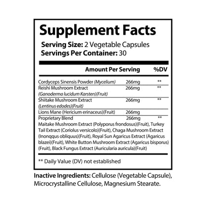 Fungora Mushroom Blend Supplement (60 Capsules) by Spee24, LLC