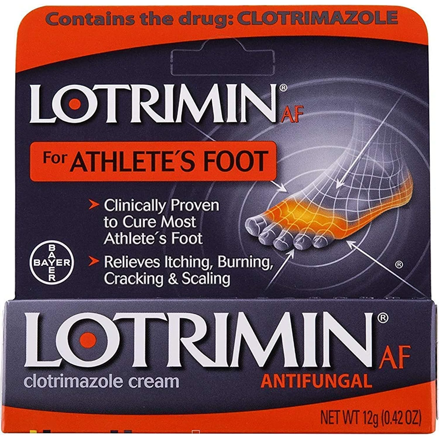 Lotrimin AF Cream For Athlete’s Foot, Clotrimazole 1% Antifungal Treatment, 0.42oz by Pasteur Pharmacy