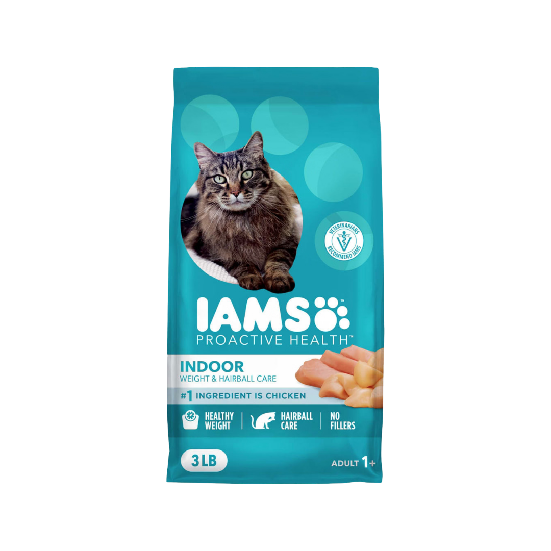 IAMS Proactive Health Indoor Weight &amp; Hairball Care Adult Dry Cat Food (3lb) by Farmacias Savia