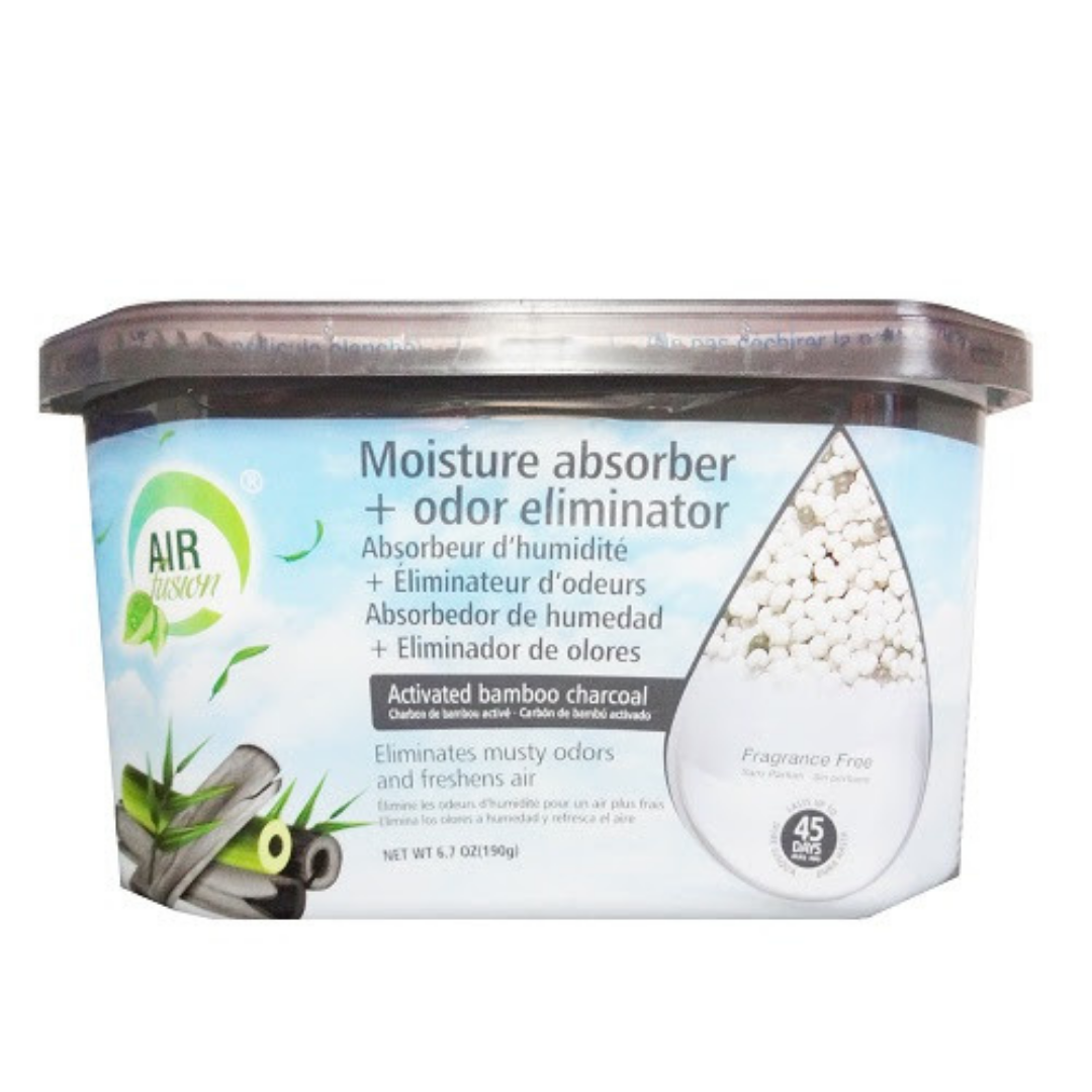 Air Fusion Moisture Absorber &amp; Odor Eliminator Activated Bamboo Charcoal (6.7oz) by Farmacias Savia