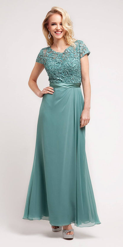 CLEARANCE - Cinderella Divine 1922 Long Dress Short Sleeve (Size 4XL) by DiscountDressShop