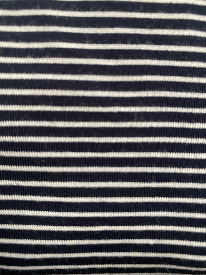 Modest Midi Pencil Skirt Below the Knee with Elastic Waist - Striped Pattern by Kosher Casual USA