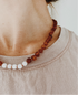 Raw Cognac Baltic Amber + Moonstone || Necklace by CanyonLeaf