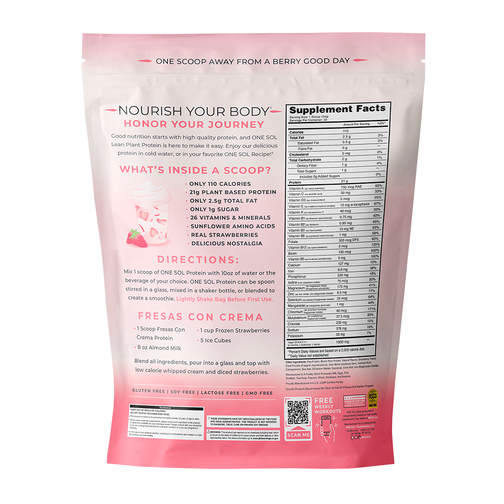 Lean Plant Protein by ONE SOL™ | Natural Plant Based Supplements