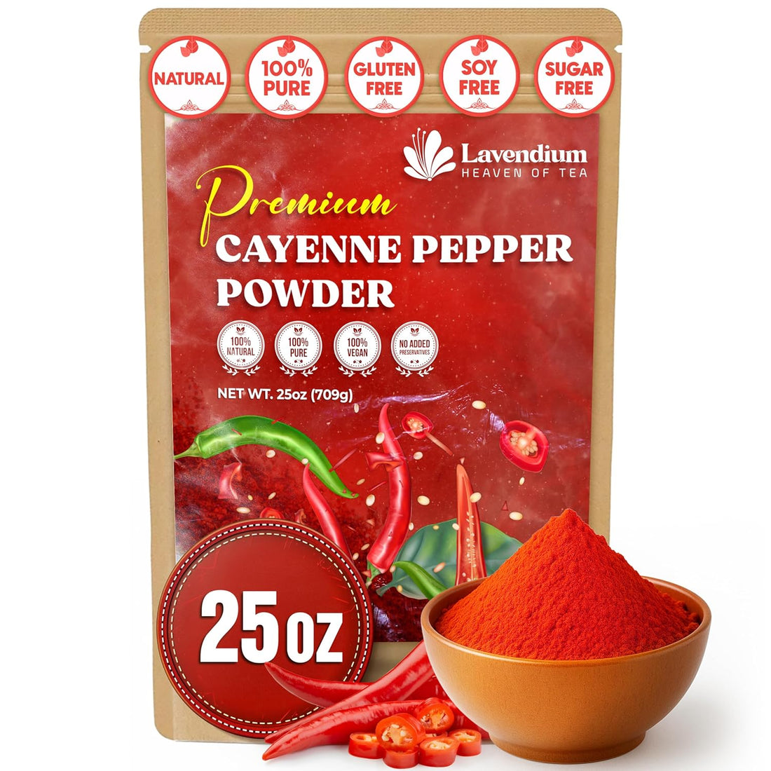 Premium Cayenne Pepper Powder– Pure Ground Red Pepper, Bold and Spicy Flavor by FreshDrinkUS - Natural and Premium Herbal Tea