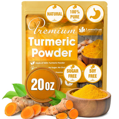 Turmeric Powder, 100% Natural &amp; Pure, Ground, Seasoning Root Powder, No Additives, No Gluten, Vegan by FreshDrinkUS - Natural and Premium Herbal Tea