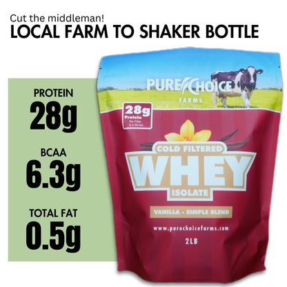 Whey Protein Isolate with Organic Vanilla by Pure Choice Farms