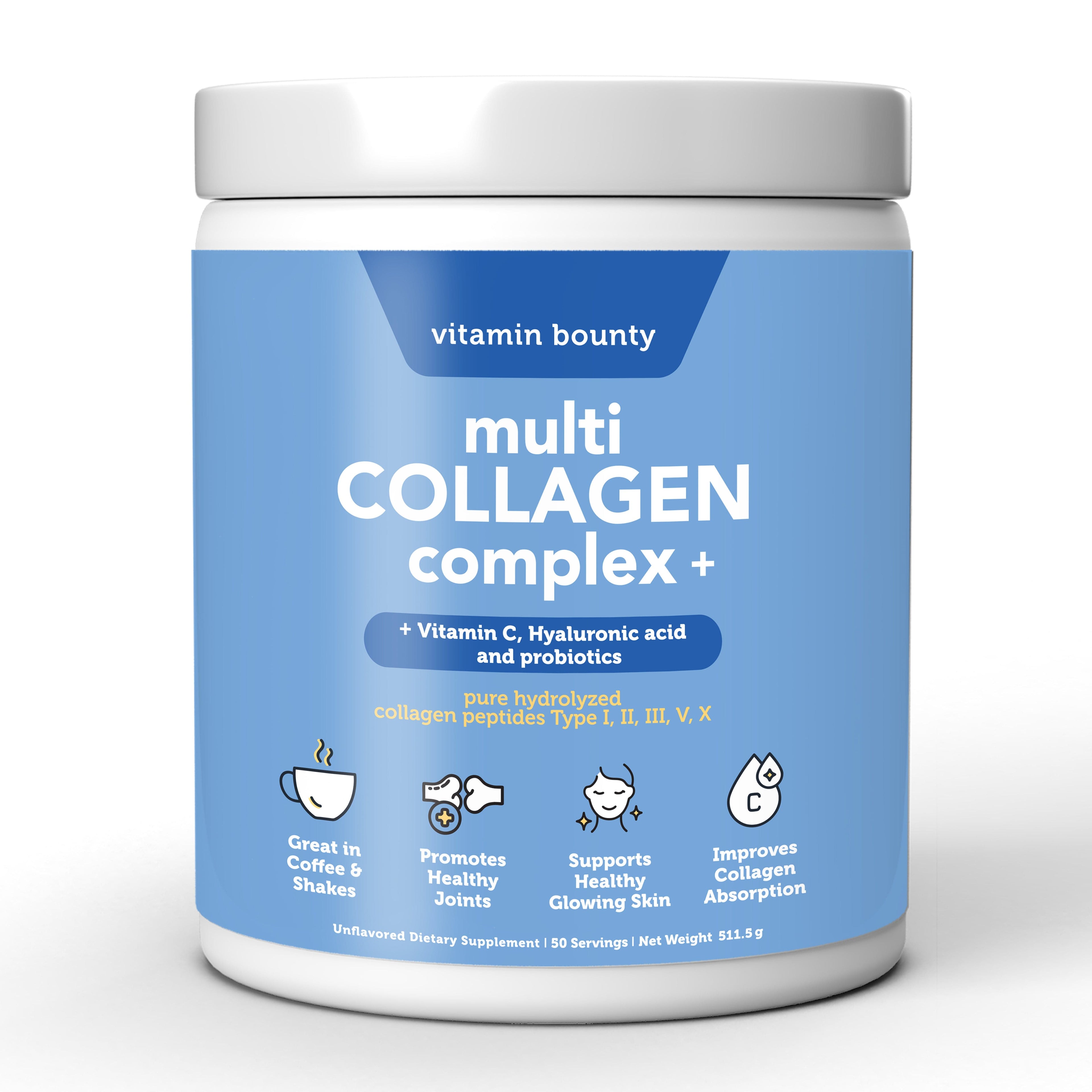 Multi Collagen Complex + by Vitamin Bounty