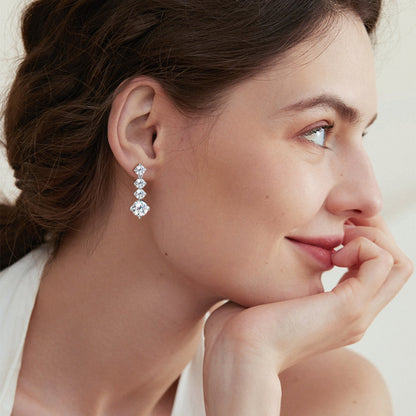 4 Carat Sparkala™ Pure Sterling Silver Earrings by Sparkala